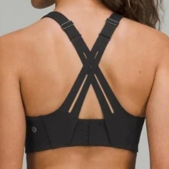 NEW Lululemon Air Support High Support Bra Size 34D Black Crisscross Back Straps - Picture 2 of 13